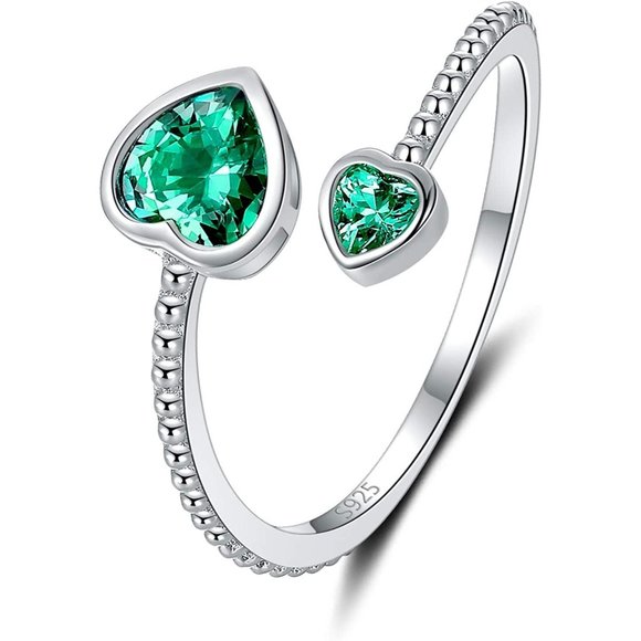 Step Forward Girls Ring 925 Sterling Silver Birthstone Rings for Women -… - Picture 1 of 16